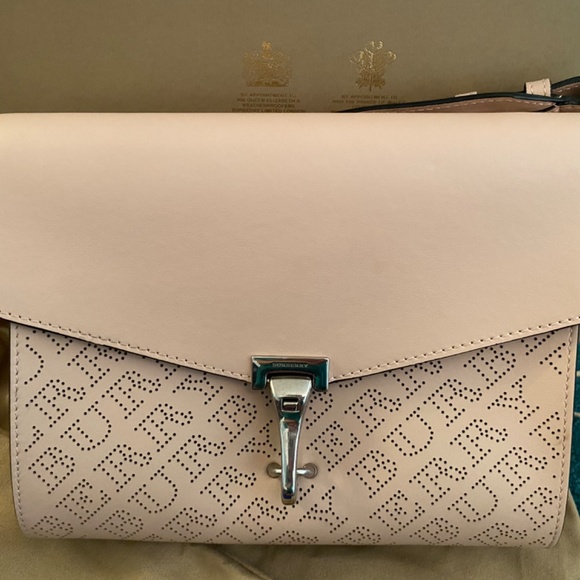 Burberry Perforated crossbody bag Beige - Picture 7 of 12